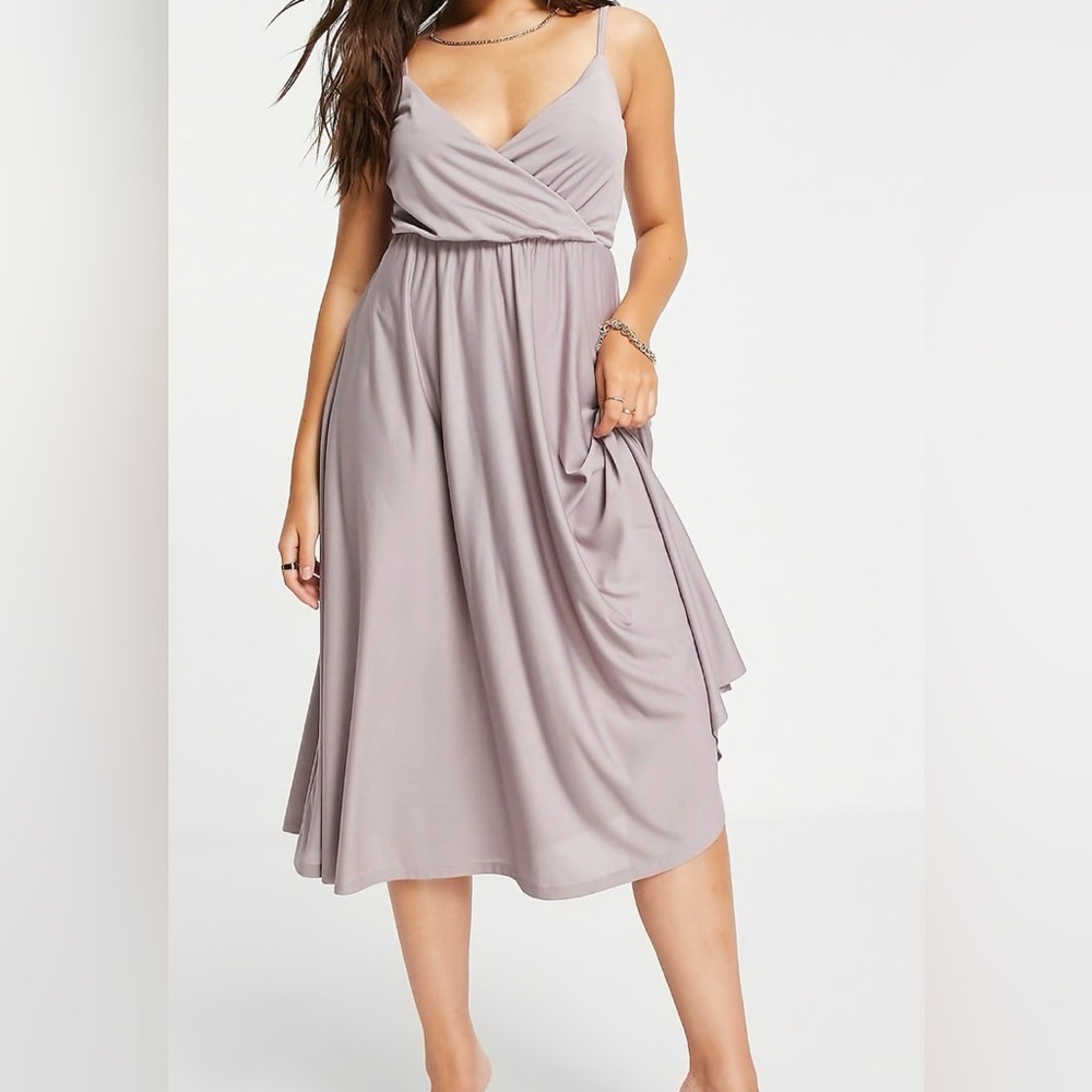 ASOS- Lavender-Purple dress with back tie  detail.